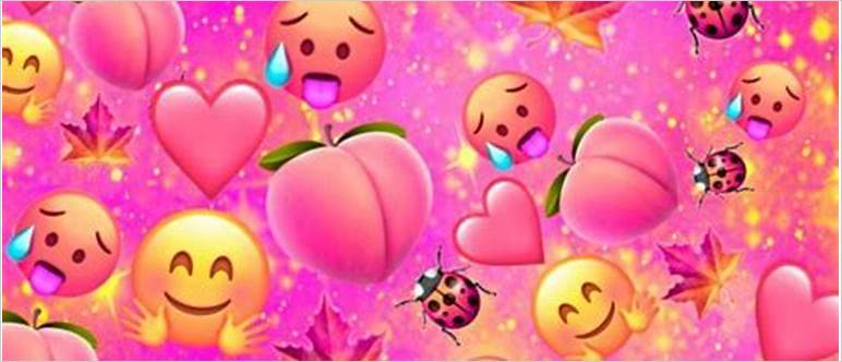 Peach emoji wallpaper